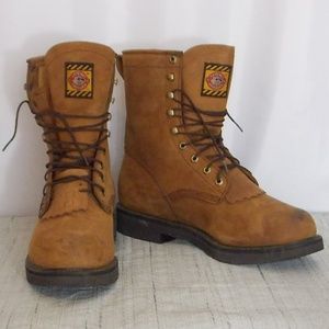 Justin Boots Shoes | Justin Goretex Work Boots Brown Suede Size 4ee | Poshmark
